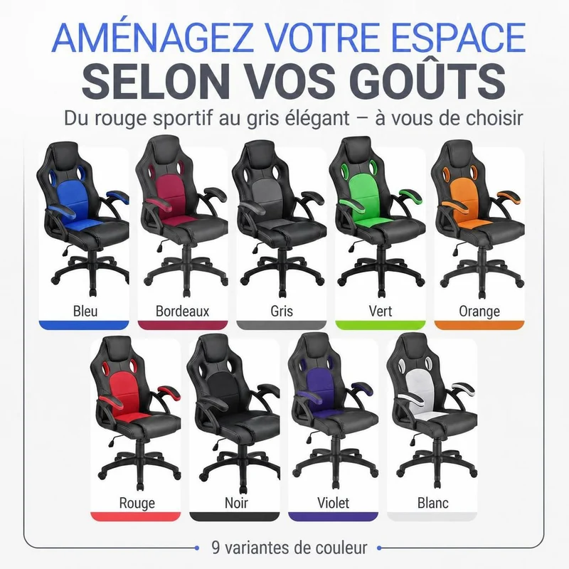 Chaise de bureau Racing Montreal – jusqu'à 120 kg