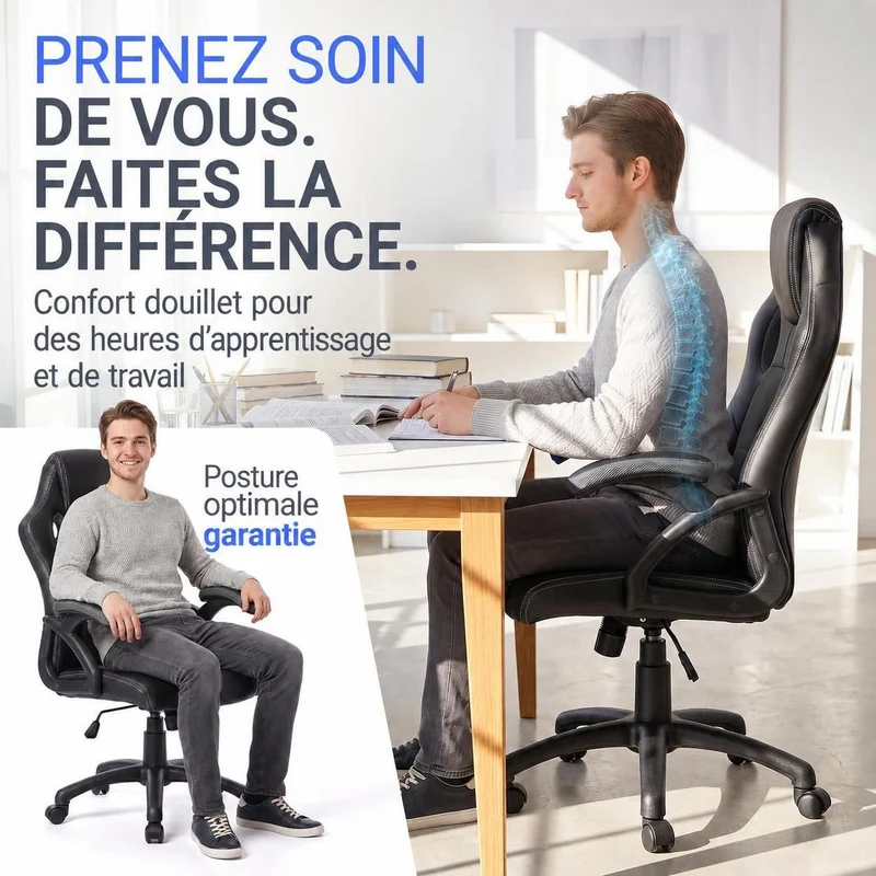 Chaise de bureau Racing Montreal – jusqu'à 120 kg