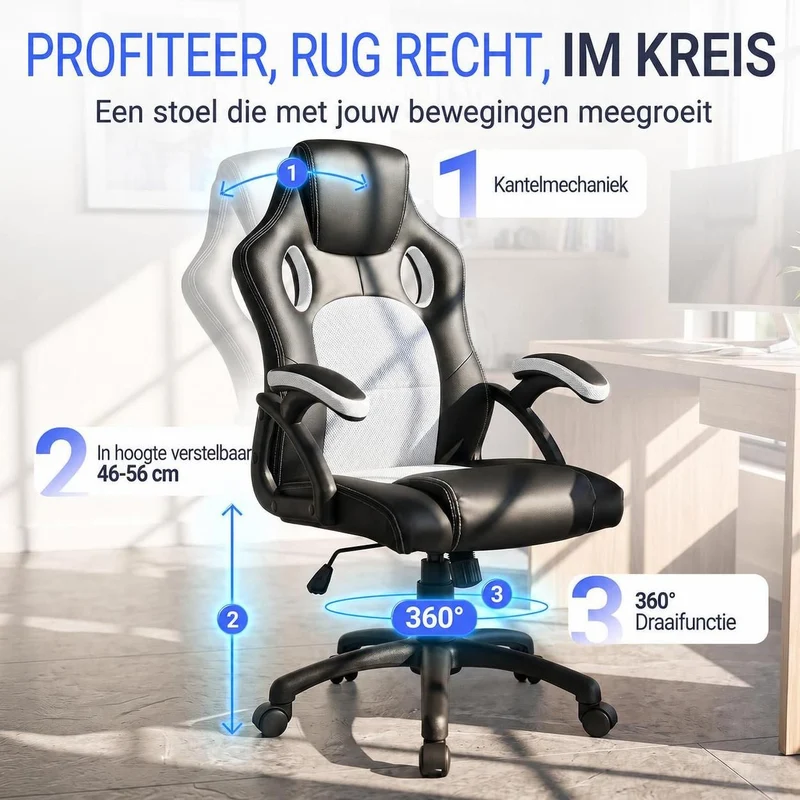 Chaise de bureau Racing Montreal – jusqu'à 120 kg