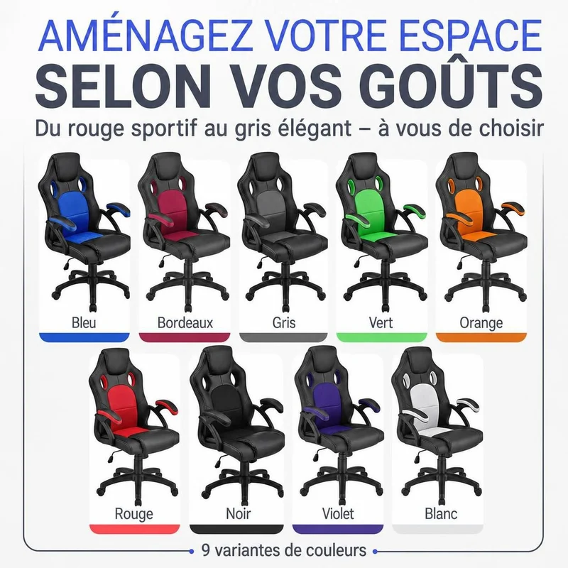 Chaise de bureau Racing Montreal – jusqu'à 120 kg