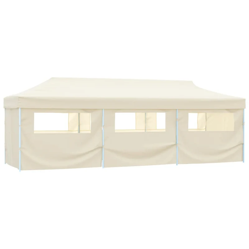 Vouwtent Pop-Up Met 8 Zijwanden 870X291X315 Cm Crème