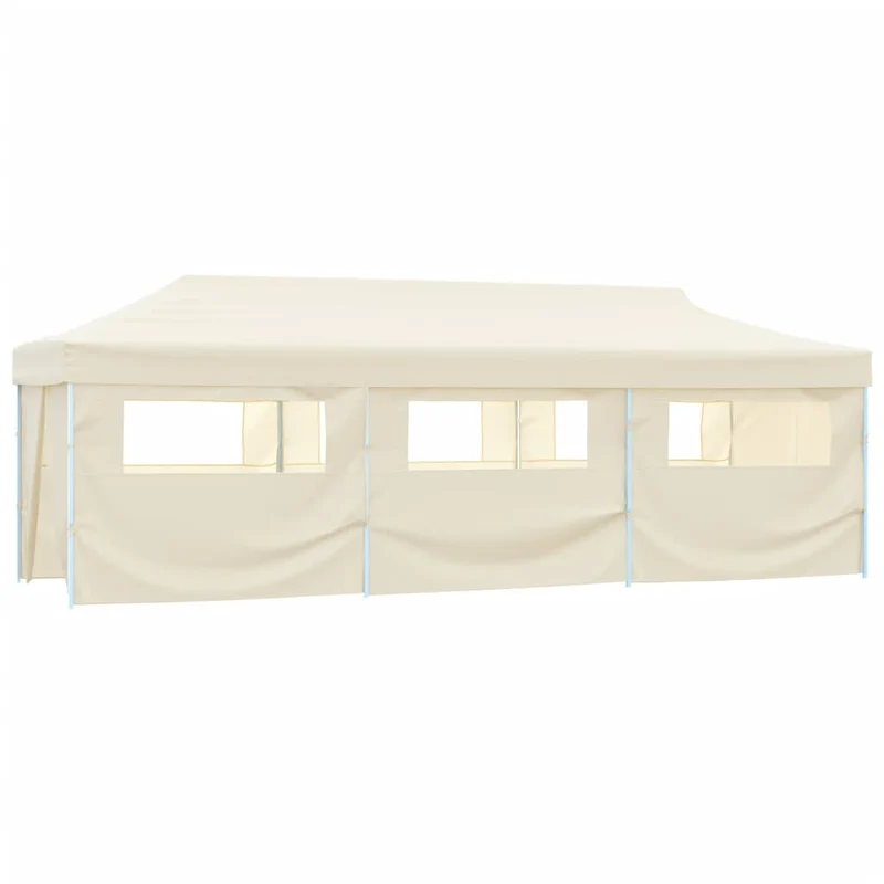 Vouwtent Pop-Up Met 8 Zijwanden 870X291X315 Cm Crème