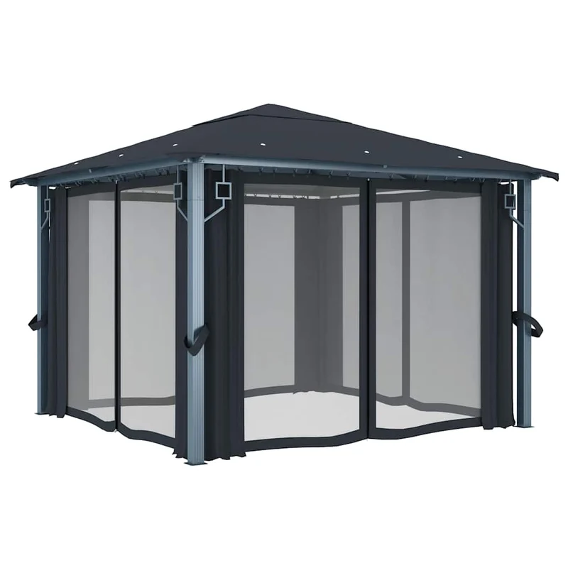 Prieel Met Gordijn Aluminium