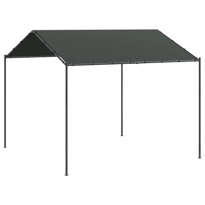 Tuinpaviljoen 4X4 M Staal En Stof Antracietkleurig