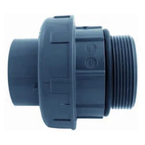PVC raccord 3/3 + joint 50 x 1½" mâle