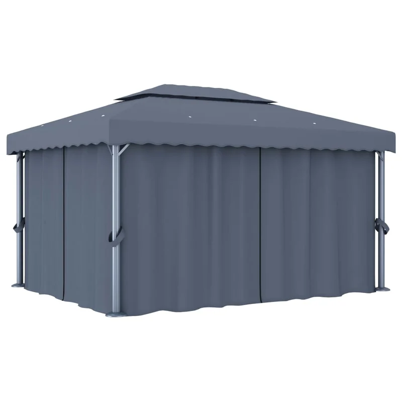 Prieel Met Gordijn Aluminium