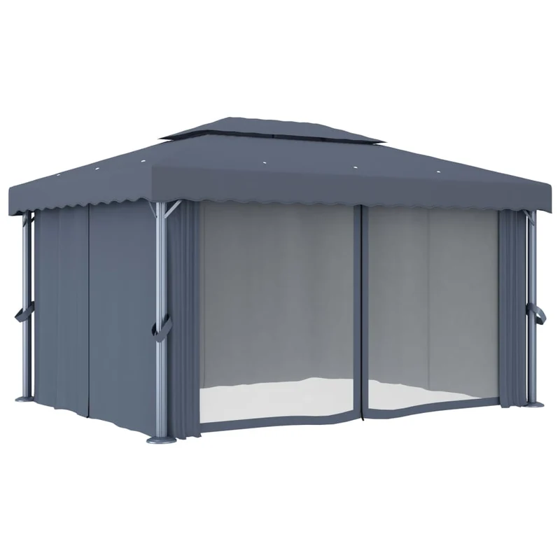 Prieel Met Gordijn Aluminium