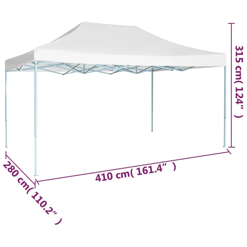 Partytent Inklapbaar 280X410X315 Cm Staal