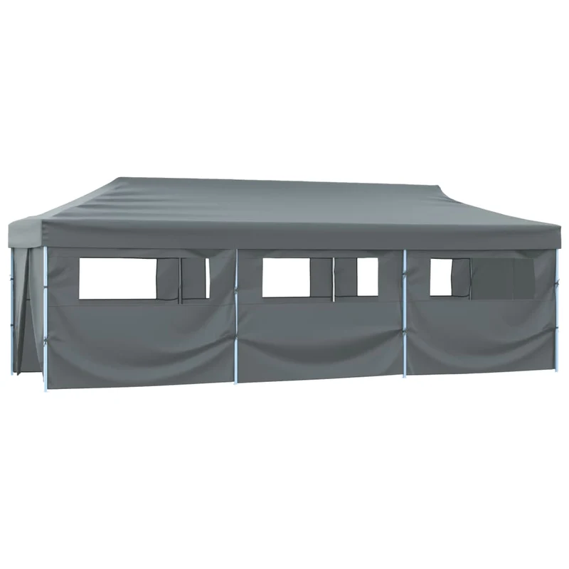 Vouwtent Pop-Up Met 8 Zijwanden 870X291X315 Cm Antraciet