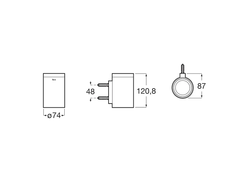 Roca - Vaso de pared Hotels Round Cromado A817595C00