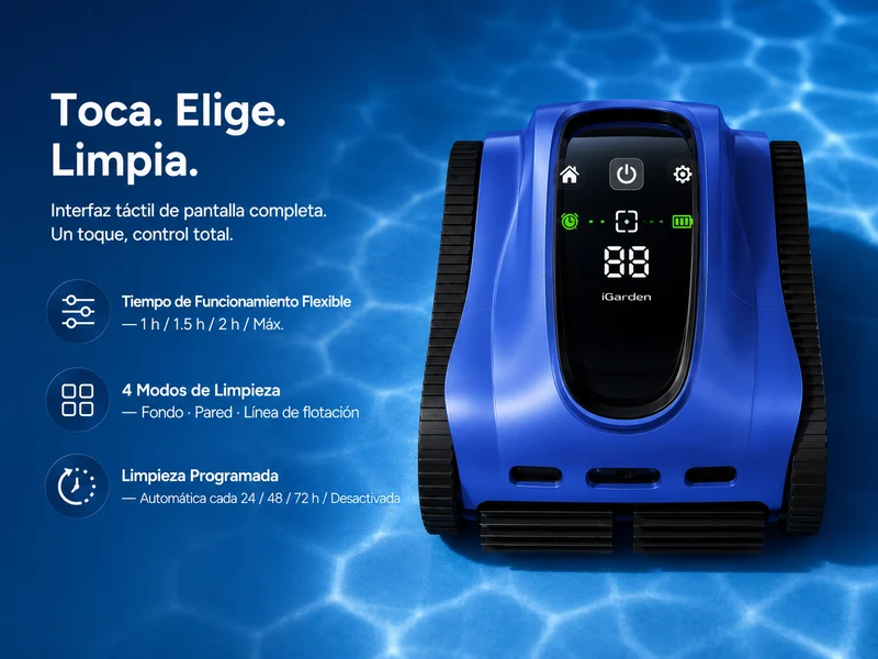 iGarden K-AI 80 Robot Limpiafondos de Piscina con Doble Cámara IA