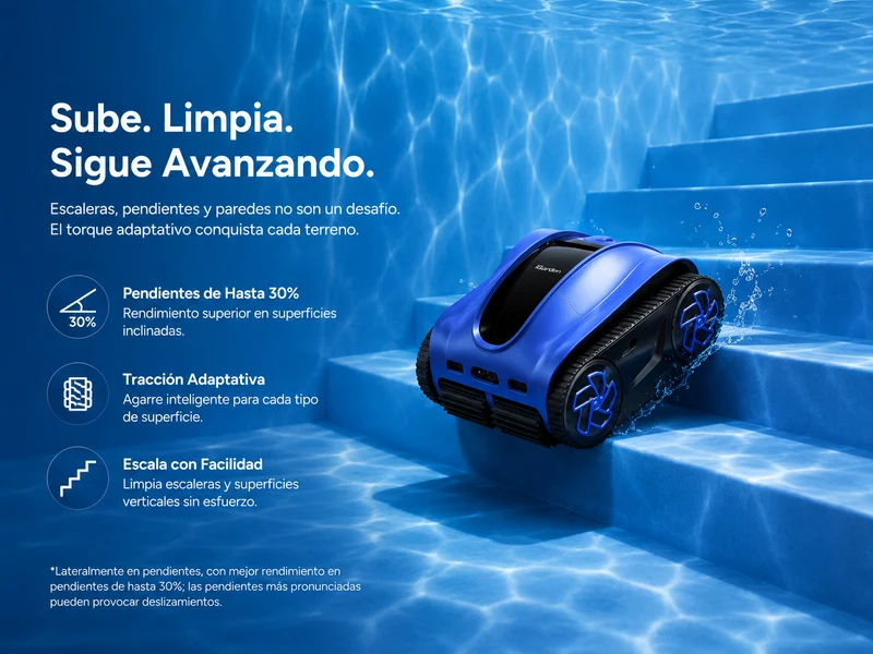 iGarden K-AI 80 Robot Limpiafondos de Piscina con Doble Cámara IA