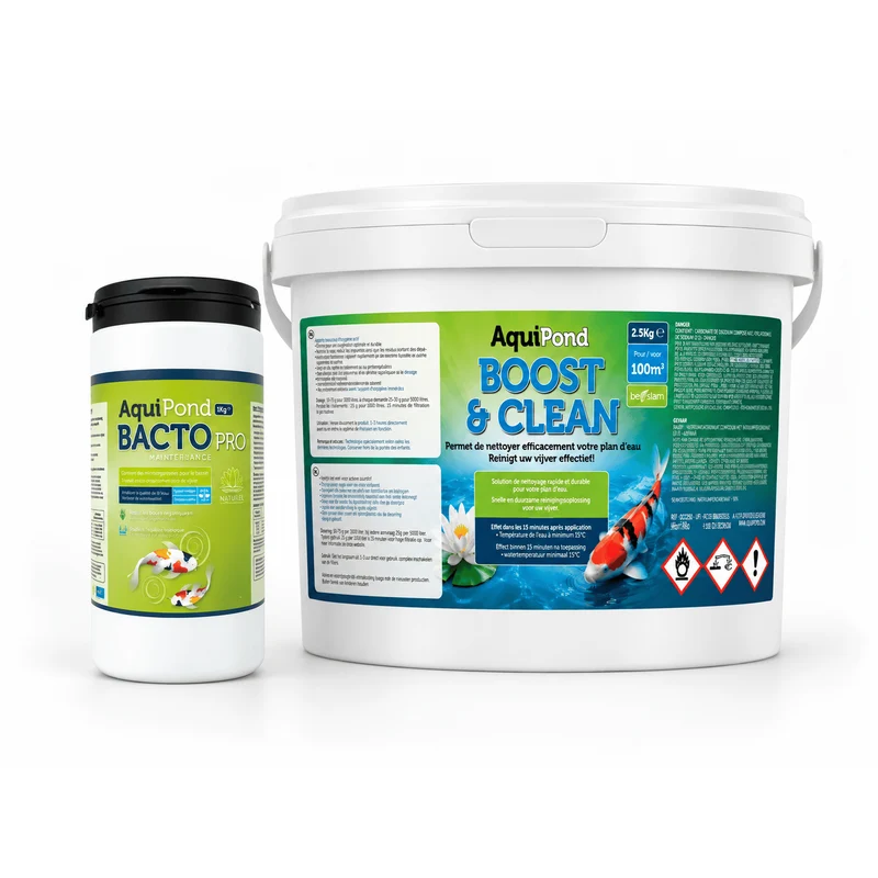 Pack Boost & Clean + Aquipond Bacto Maintenance - Pack pour traiter 100M³