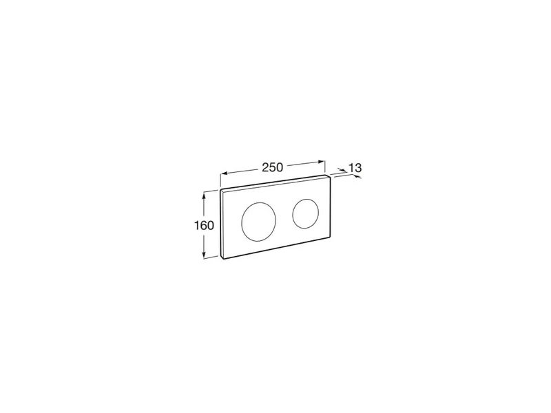 Roca - PL10 DUAL (ONE) - Placa de accionamiento con descarga dual In-Wall Systems A890189001