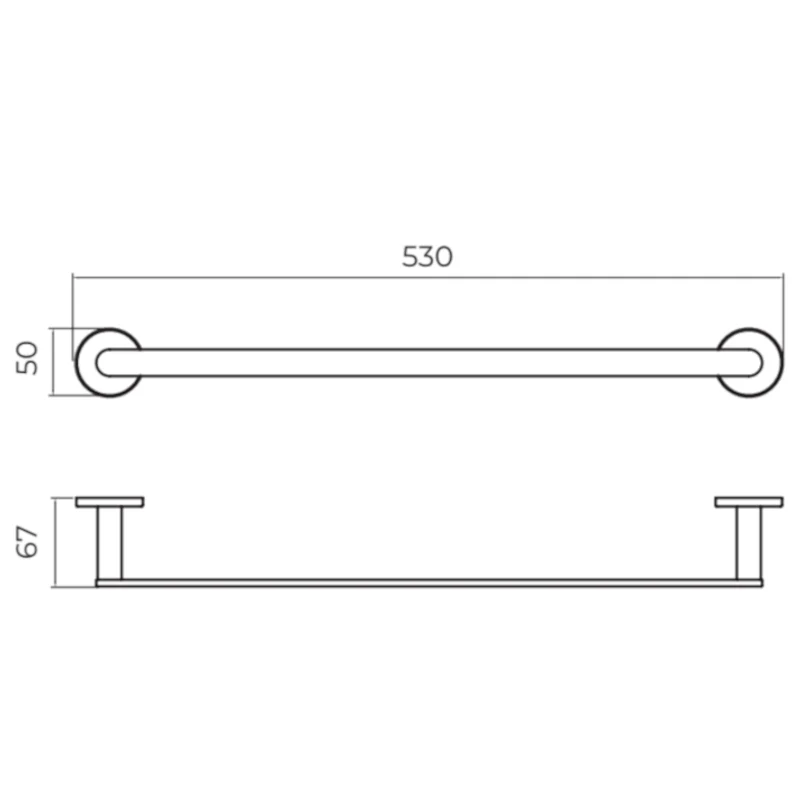 Imex - Toallero barra 50 cm Practic cromo
