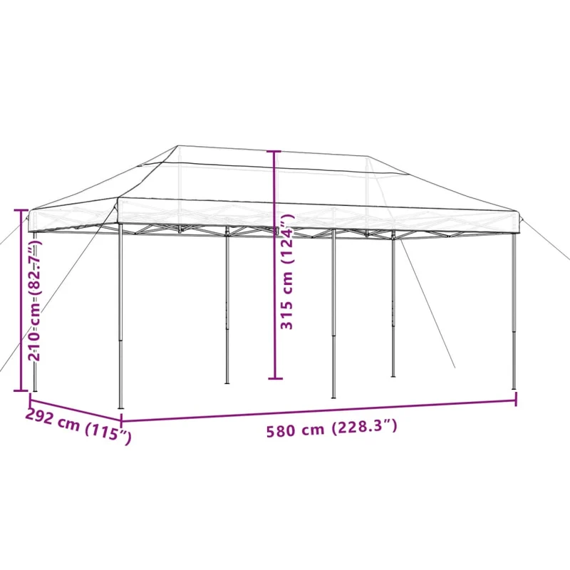Partytent Met Blauwe Frame Oxford Stof