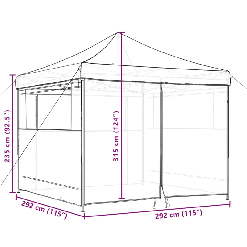Partytent Inklapbaar Pop-Up Kleurig