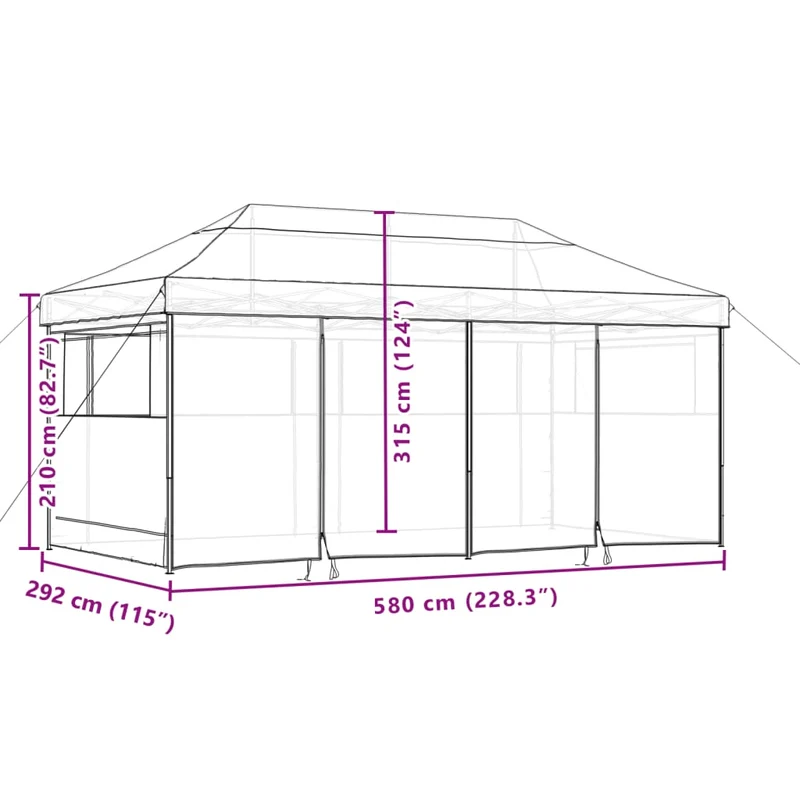Partytent Met Blauwe Frame Oxford Stof