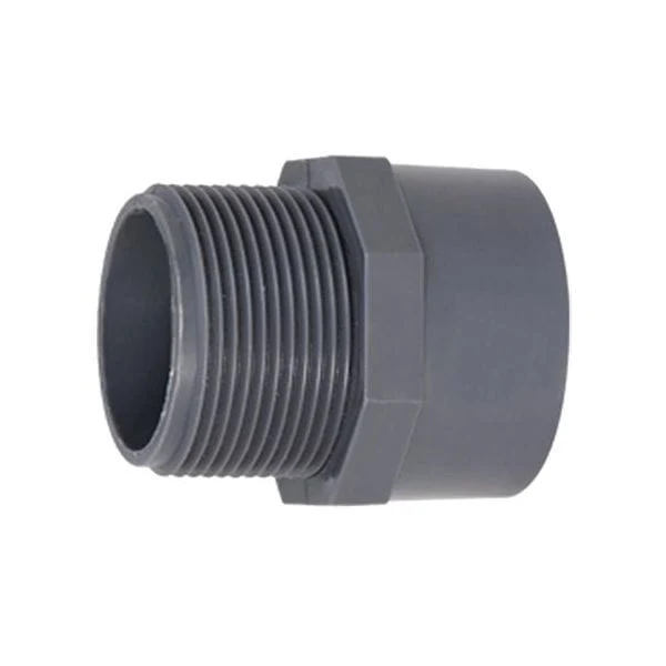 Raccord PVC AquaForte avec Filet Extérieur – Raccord à Coller et Fileté sous Pression