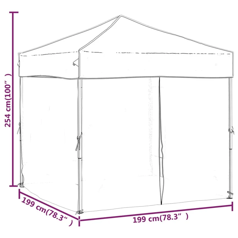 Partytent Inklapbaar Met Zijwanden