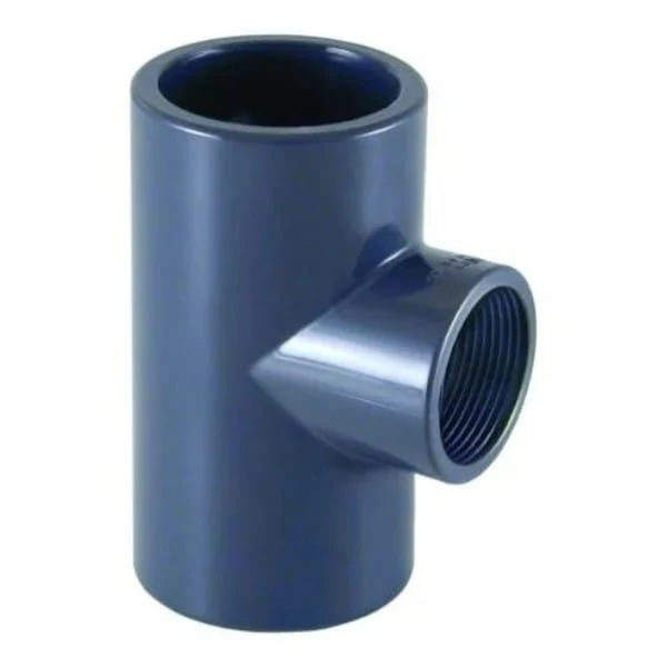 Cepex PVC-U Té 90° Réduit – Colle × Filet Femelle BSP PN10