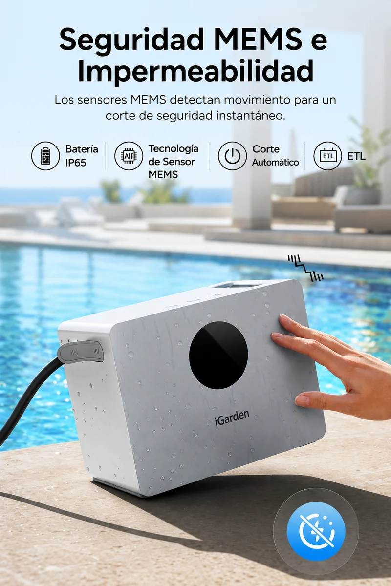 iGarden Swim Jet 10 Horas Máquina de Contracorriente Portátil para Piscina sin Obras