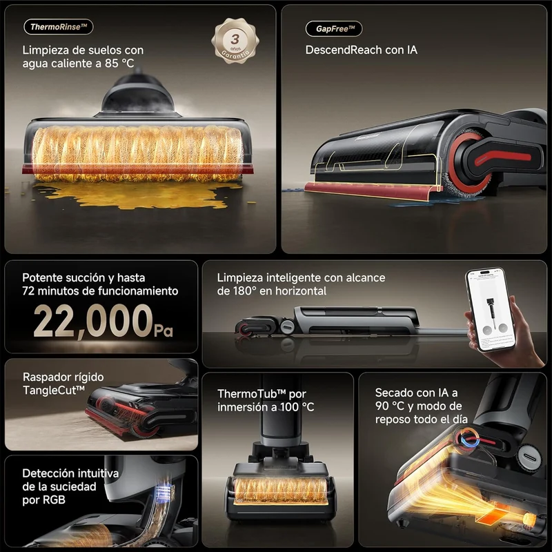 Dreame – H15 Pro Heat aspirador en seco y húmedo
