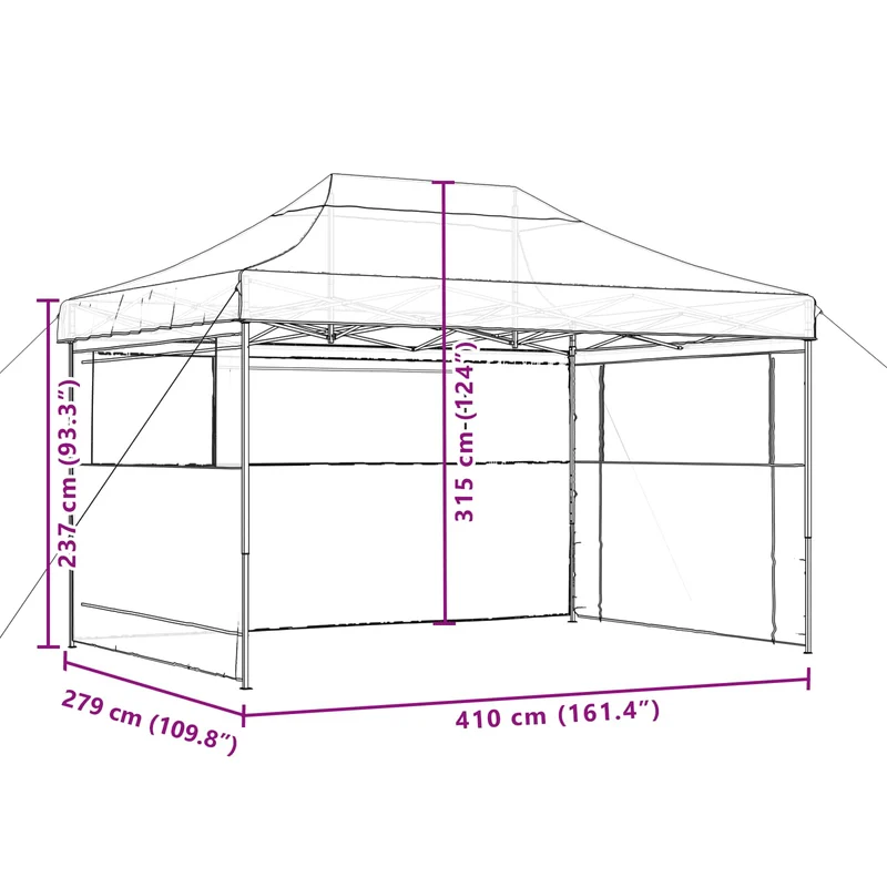 Partytent 279 X 410 X 315 Cm Oxford Stof