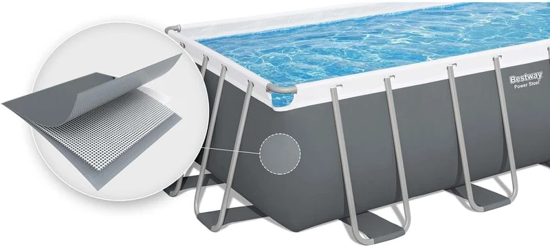 Bestway – Power Steel piscina desmontable rectangular (404 × 201 × 100 cm)