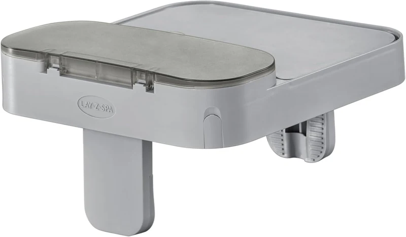 Bestway - Mesa de accesorios Lay-Z-Spa 4 en 1 gris con soporte para bebidas