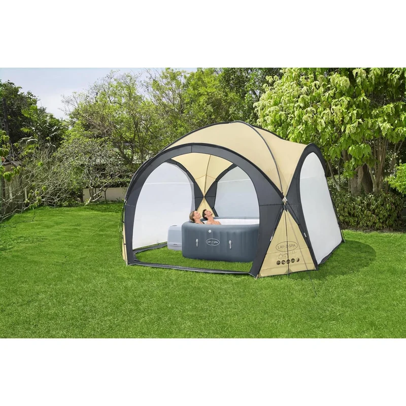 Bestway - Toldo Lay-Z-Spa 60305 para bañera de hidromasaje y piscina 255 x 390 x 390 cm gris