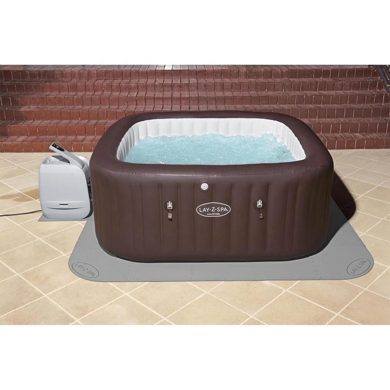 Bestway - Protector de suelo y patio para jacuzzi Lay-Z-Spa 196 x 196 cm gris