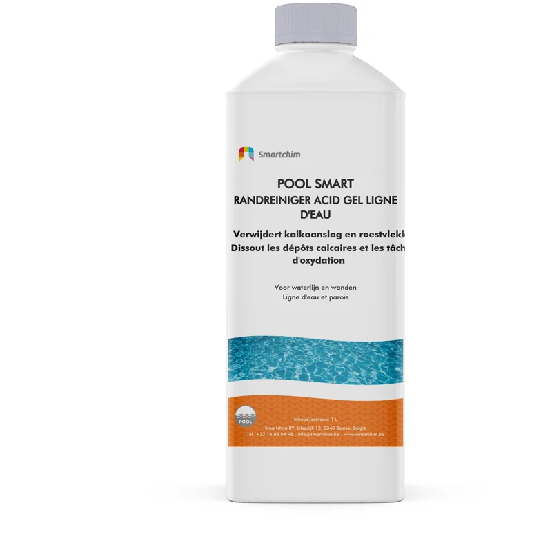 Pool Smart – Nettoyant Ligne d’Eau Piscine Anti-Calcaire & Tâches de Rouille - 1L