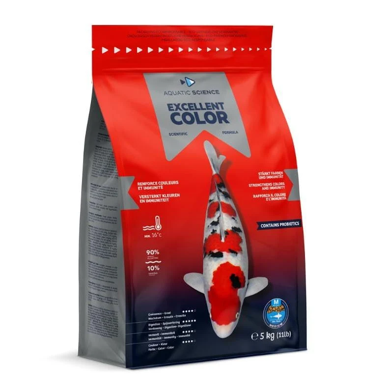 Aquatic Science Excellent Color Medium 5kg - Nourriture Premium pour carpes koïs qui renforcent les couleurs