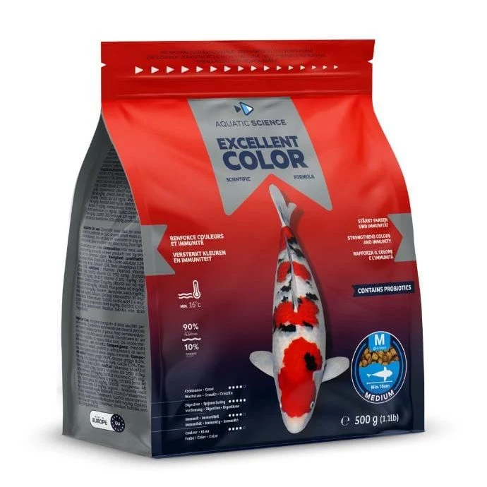Aquatic Science Excellent Color Medium 0,5kg - Nourriture Premium pour carpes koïs qui renforcent les couleurs