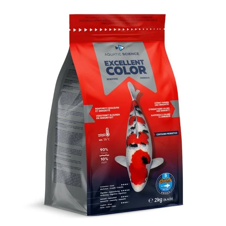 Aquatic Science Excellent Color Small 2kg - Nourriture Premium pour carpes koïs qui renforcent les couleurs
