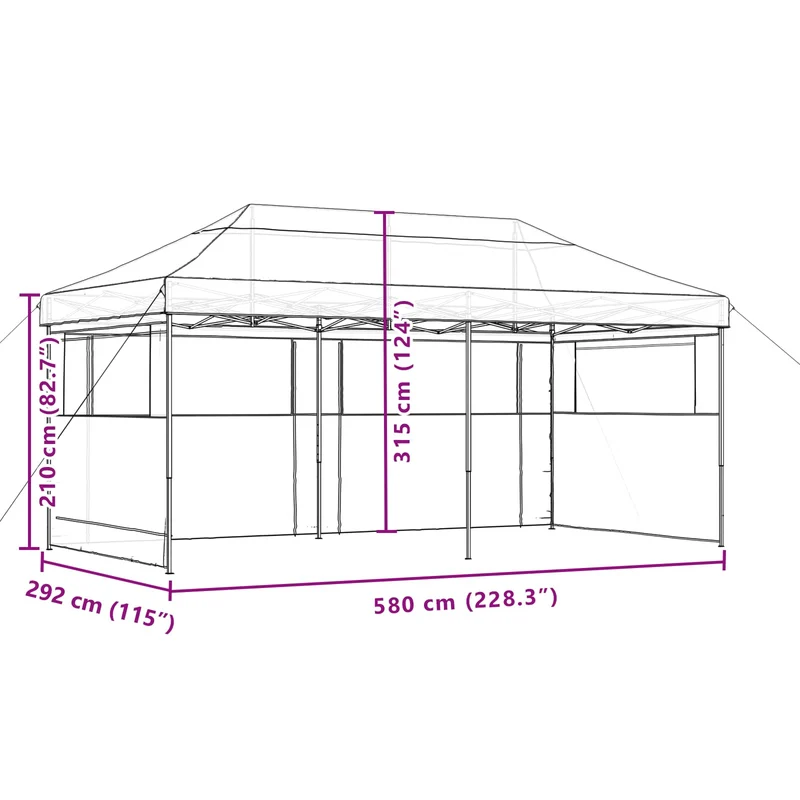 Partytent 292 X 580 X 315 Cm Oxford Stof