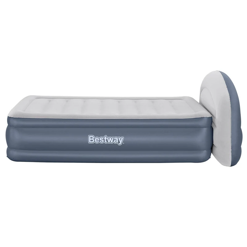 Bestway - Tritech Colchón hinchable con respaldo LoungeLux y bomba eléctrica integrada