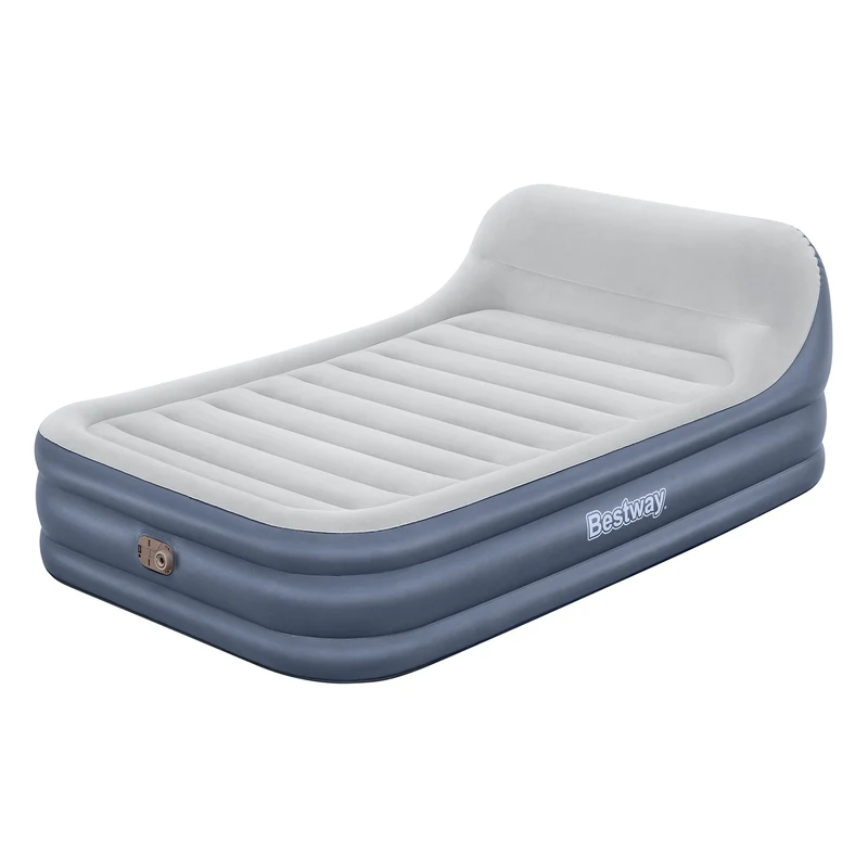 Bestway - Tritech SleekFlow Colchón hinchable con respaldo y bomba eléctrica integrada