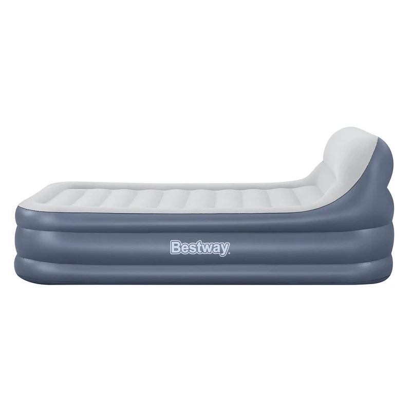 Bestway - Tritech SleekFlow Colchón hinchable con respaldo y bomba eléctrica integrada