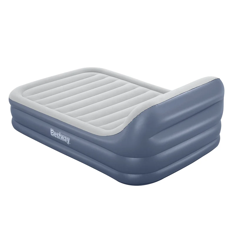 Bestway - Tritech SleekFlow Colchón hinchable con respaldo y bomba eléctrica integrada