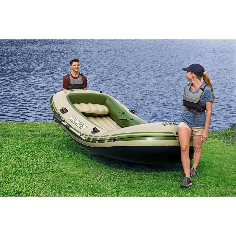Bestway – Barca hinchable Hydro-Force Voyager X4 Raft Set (350 × 145 cm)