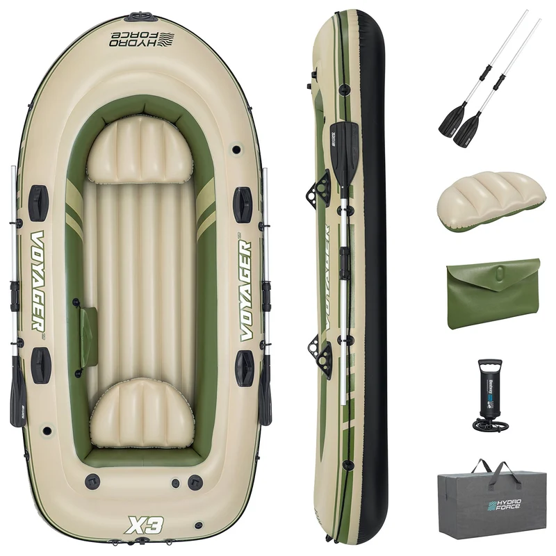 Bestway – Barca hinchable Voyager X3 Raft Set (294 × 137 cm)