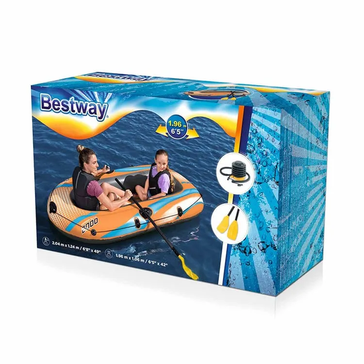 Bestway – Barca hinchable Kondor Elite 2000 Raft Set (196 × 106 cm)