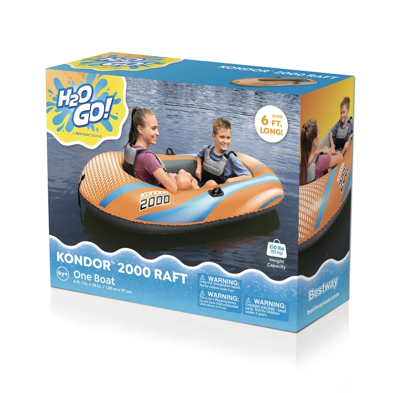 Bestway – Barca hinchable Kondor 2000 Raft (185 × 97 cm)