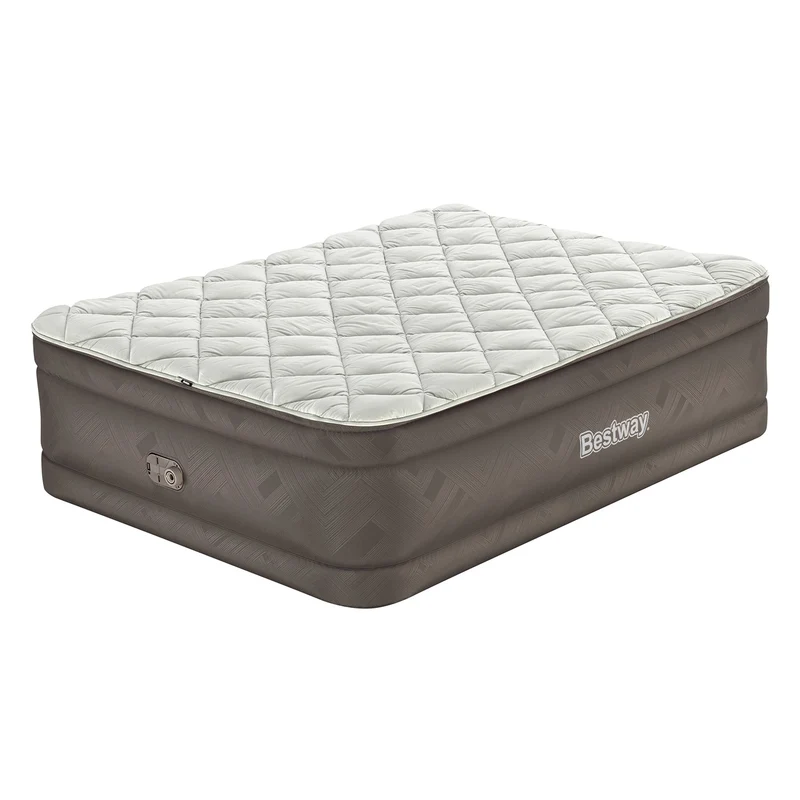 Bestway - Tough Guard/Fortech Colchón hinchable con funda con cremallera y bomba eléctrica integrada