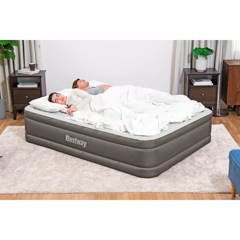 Bestway - Tough Guard/Fortech Colchón hinchable con bomba eléctrica integrada