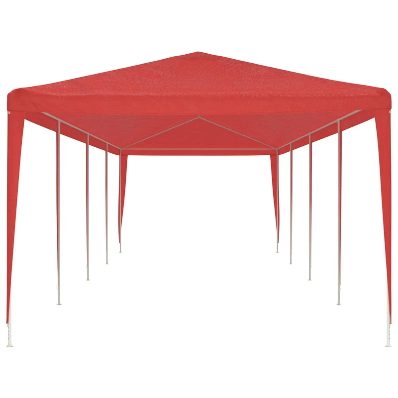 Partytent Rood 1200 X 300 X 255 Cm Pe En Staal
