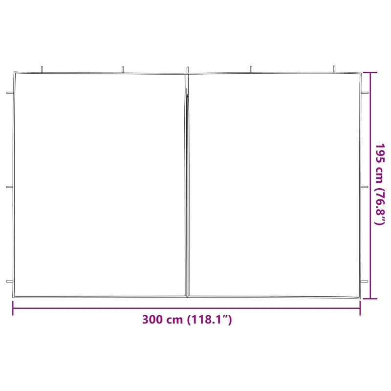 Party Tent Zijwand 2 St Pe En Staal
