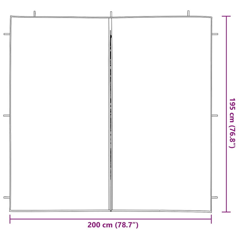 Party Tent Zijwand 2 St Pe En Staal